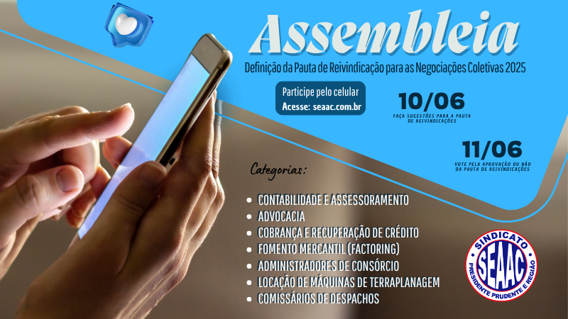 ASSEMBLEIA DAS CATEGORIAS DE AGOSTO - PARTICIPE