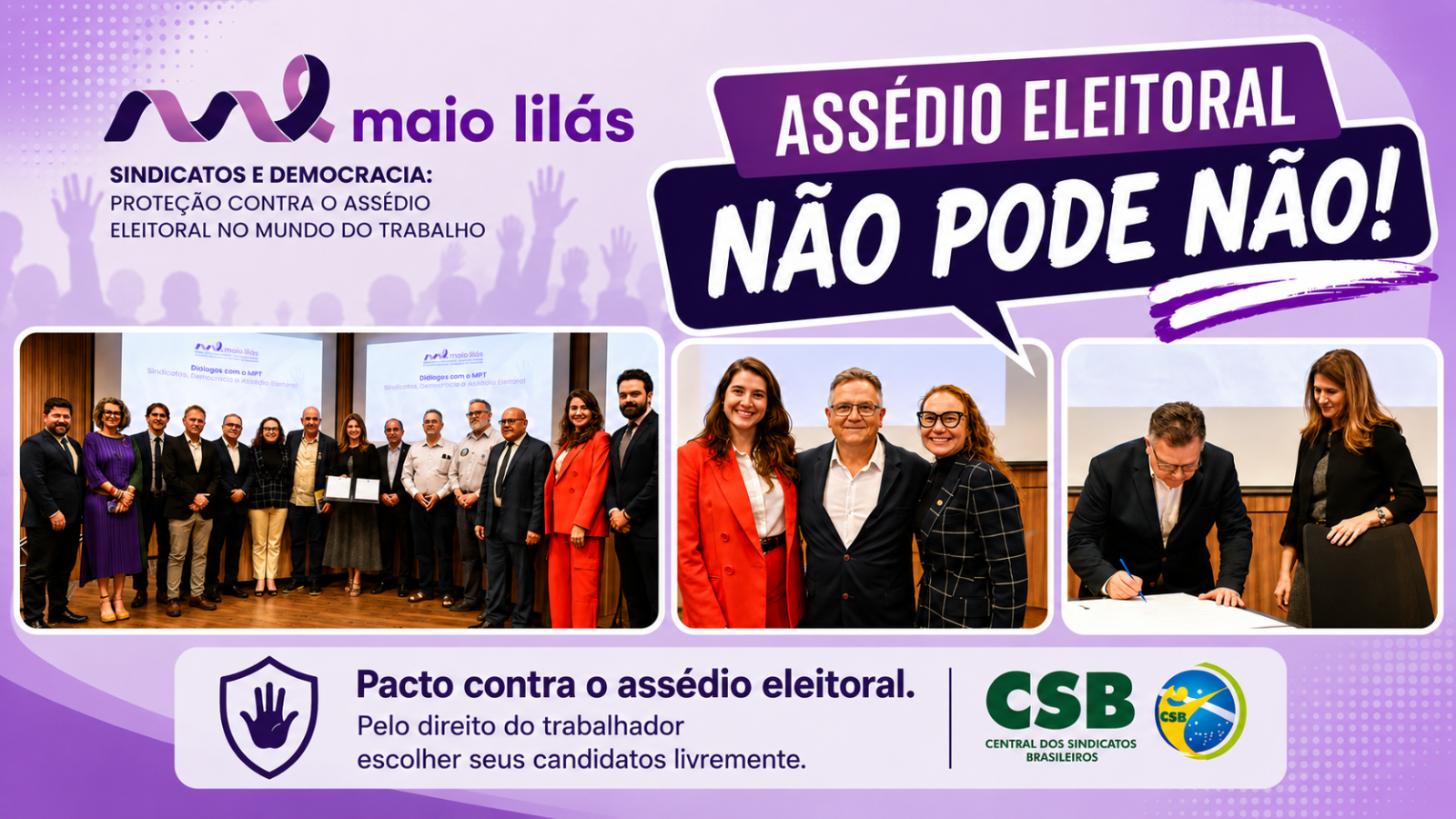 ASSINADO PACTO CONTRA O ASSÉDIO ELEITORAL