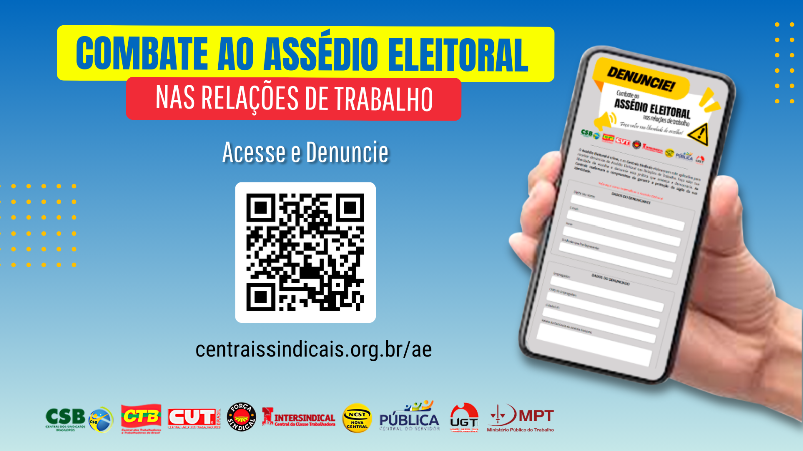 DENUNCIE O ASSÉDIO ELEITORAL NO TRABALHO